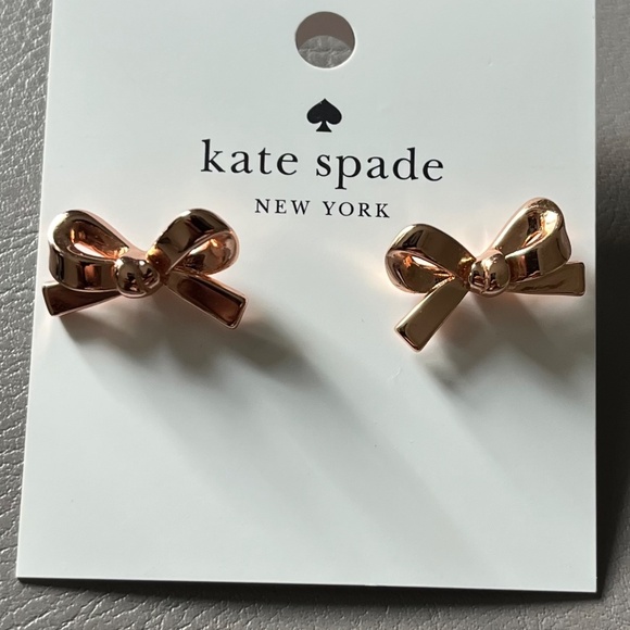 Kate Spade Rose Gold Bow Earrings - Picture 4 of 4